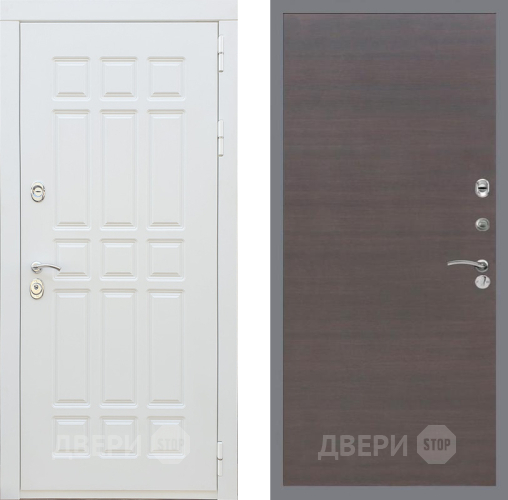 Входная металлическая Дверь Рекс (REX) 8 Силк Сноу GL венге поперечный в Красноармейске