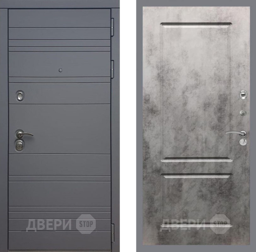 Входная металлическая Дверь Рекс (REX) 14 силк титан FL-117 Бетон темный в Красноармейске