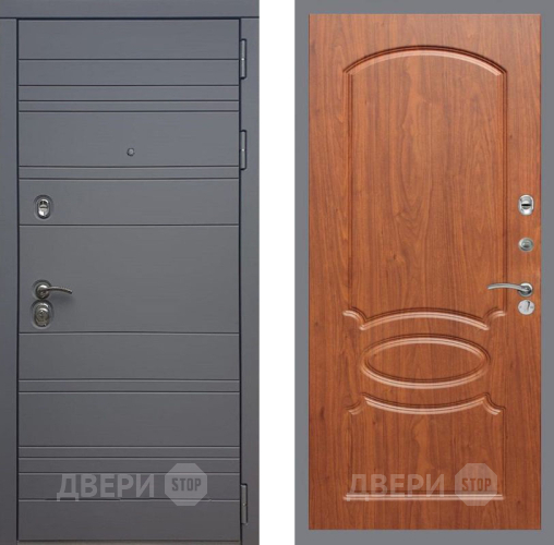 Входная металлическая Дверь Рекс (REX) 14 силк титан FL-128 Морёная берёза в Красноармейске