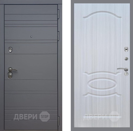 Входная металлическая Дверь Рекс (REX) 14 силк титан FL-128 Сандал белый в Красноармейске