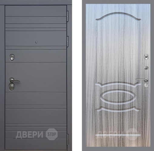 Входная металлическая Дверь Рекс (REX) 14 силк титан FL-128 Сандал грей в Красноармейске