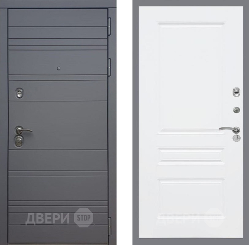 Входная металлическая Дверь Рекс (REX) 14 силк титан FL-243 Силк Сноу в Красноармейске