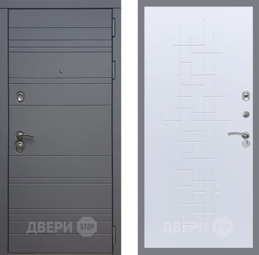 Входная металлическая Дверь Рекс (REX) 14 силк титан FL-289 Белый ясень в Красноармейске