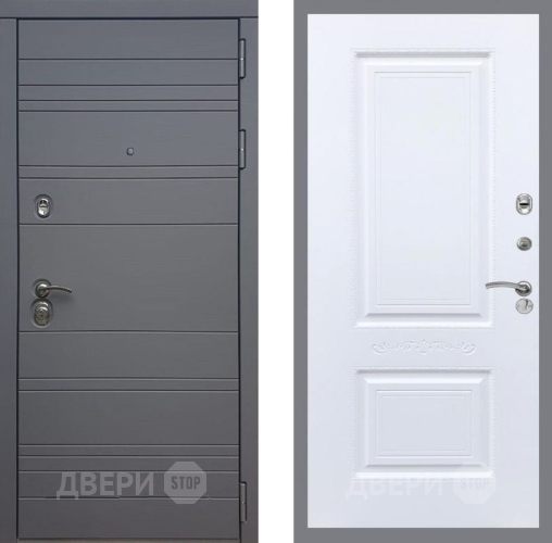 Входная металлическая Дверь Рекс (REX) 14 силк титан Смальта Силк Сноу в Красноармейске