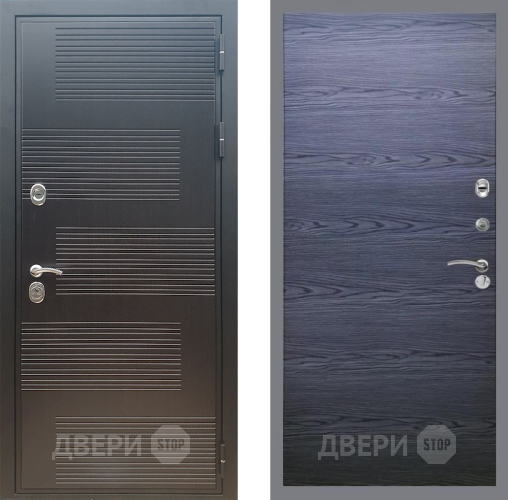 Входная металлическая Дверь Рекс (REX) премиум 185 GL Дуб тангенальный черный в Красноармейске