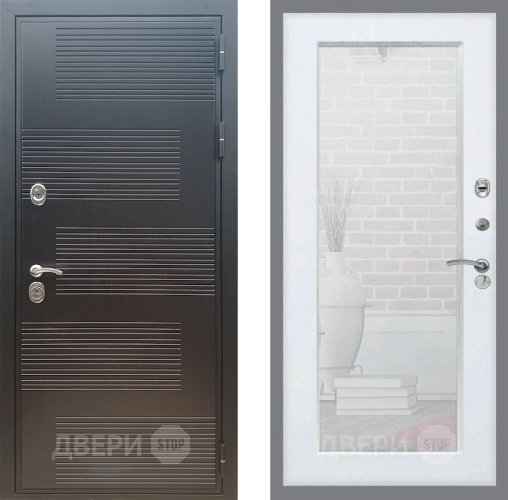 Дверь Рекс (REX) премиум 185 Зеркало Пастораль Белый ясень в Красноармейске