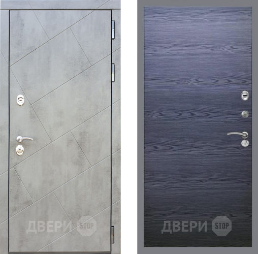 Входная металлическая Дверь Рекс (REX) 22 GL Дуб тангенальный черный в Красноармейске