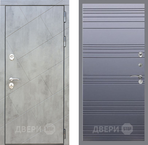 Входная металлическая Дверь Рекс (REX) 22 Line Силк титан в Красноармейске
