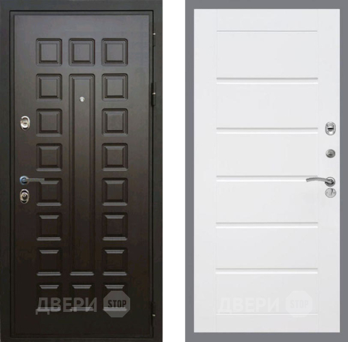 Входная металлическая Дверь Рекс (REX) Премиум 3к Сити Белый ясень в Красноармейске