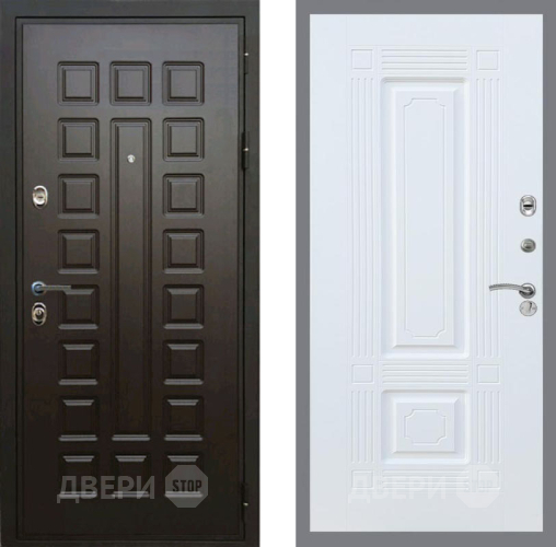Входная металлическая Дверь Рекс (REX) Премиум 3к FL-2 Силк Сноу в Красноармейске