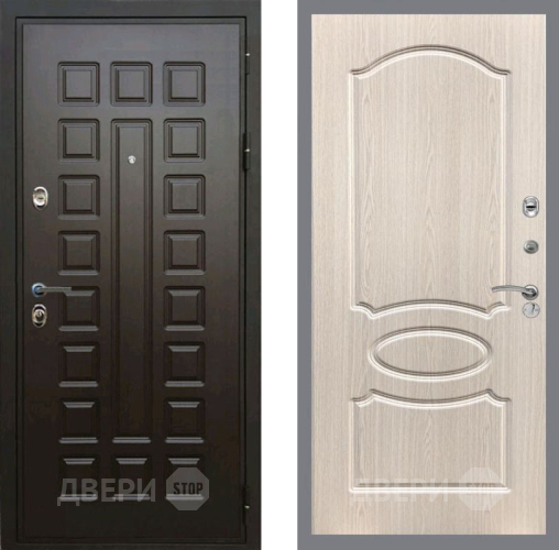 Входная металлическая Дверь Рекс (REX) Премиум 3к FL-128 Беленый дуб в Красноармейске