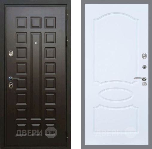 Входная металлическая Дверь Рекс (REX) Премиум 3к FL-128 Силк Сноу в Красноармейске