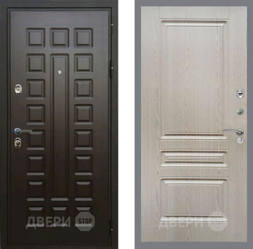 Входная металлическая Дверь Рекс (REX) Премиум 3к FL-243 Беленый дуб в Красноармейске