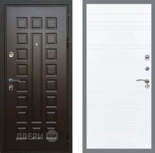 Входная металлическая Дверь Рекс (REX) Премиум 3к Line Силк Сноу в Красноармейске