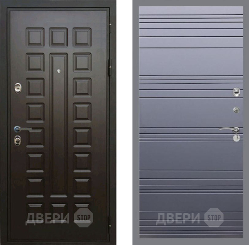 Дверь Рекс (REX) Премиум 3к Line Силк титан в Красноармейске