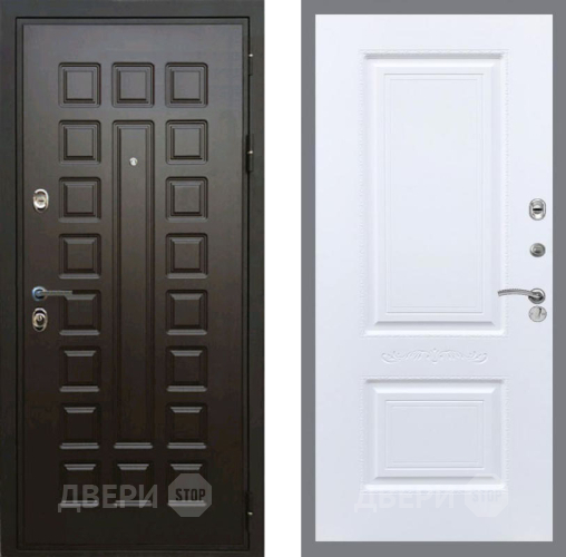Входная металлическая Дверь Рекс (REX) Премиум 3к Смальта Силк Сноу в Красноармейске