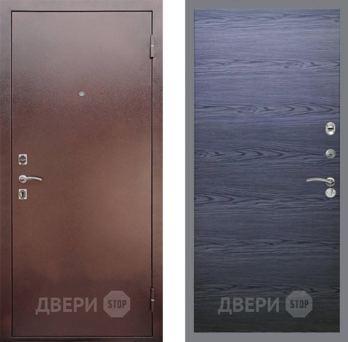 Входная металлическая Дверь Рекс (REX) 1 GL Дуб тангенальный черный в Красноармейске