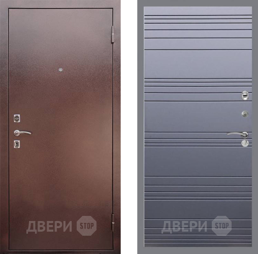 Входная металлическая Дверь Рекс (REX) 1 Line Силк титан в Красноармейске