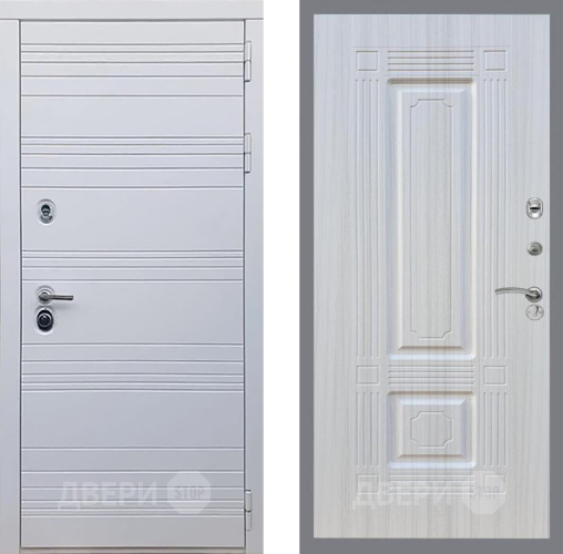 Входная металлическая Дверь Рекс (REX) 14 Силк Сноу FL-2 Сандал белый в Красноармейске