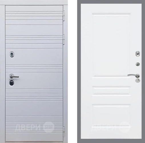Входная металлическая Дверь Рекс (REX) 14 Силк Сноу FL-243 Силк Сноу в Красноармейске