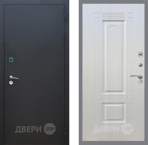 Входная металлическая Дверь Рекс (REX) 1A Черный Муар FL-2 Лиственница беж в Красноармейске