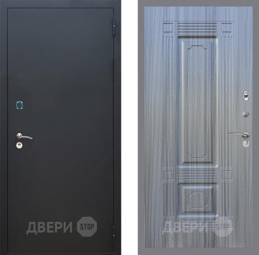 Входная металлическая Дверь Рекс (REX) 1A Черный Муар FL-2 Сандал грей в Красноармейске