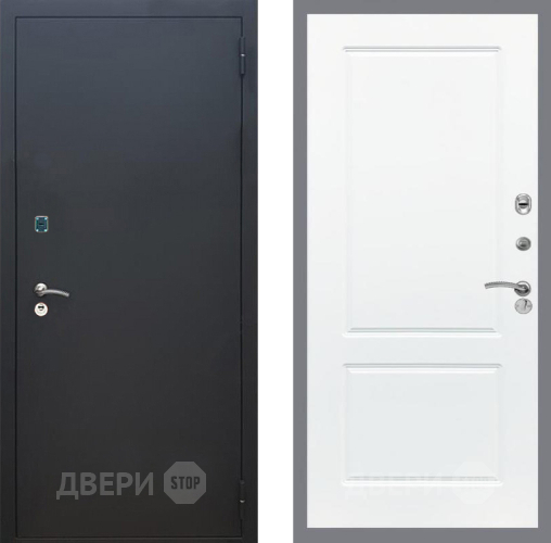 Входная металлическая Дверь Рекс (REX) 1A Черный Муар FL-117 Силк Сноу в Красноармейске