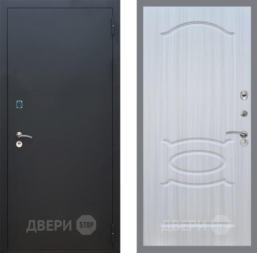 Входная металлическая Дверь Рекс (REX) 1A Черный Муар FL-128 Сандал белый в Красноармейске