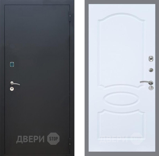 Входная металлическая Дверь Рекс (REX) 1A Черный Муар FL-128 Силк Сноу в Красноармейске