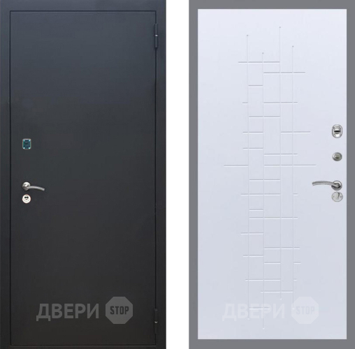 Входная металлическая Дверь Рекс (REX) 1A Черный Муар FL-289 Белый ясень в Красноармейске