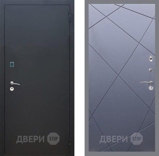 Входная металлическая Дверь Рекс (REX) 1A Черный Муар FL-291 Силк титан в Красноармейске