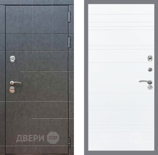 Входная металлическая Дверь Рекс (REX) 21 Line Силк Сноу в Красноармейске