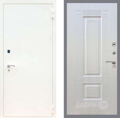 Входная металлическая Дверь Рекс (REX) 1А Белая шагрень FL-2 Лиственница беж в Красноармейске