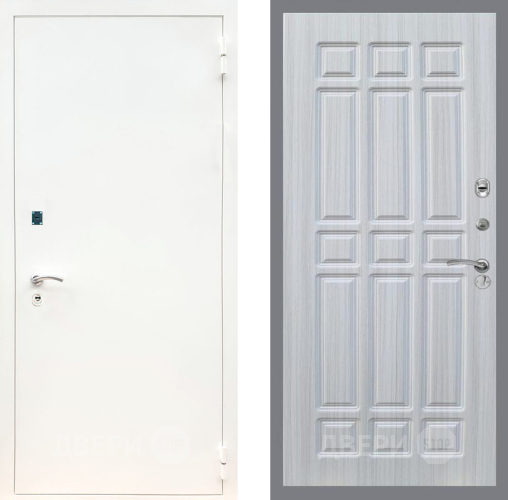 Входная металлическая Дверь Рекс (REX) 1А Белая шагрень FL-33 Сандал белый в Красноармейске