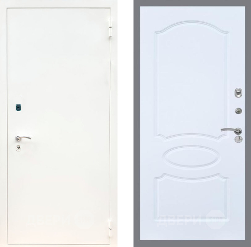 Дверь Рекс (REX) 1А Белая шагрень FL-128 Силк Сноу в Красноармейске