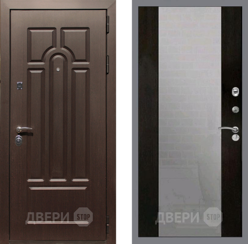 Входная металлическая Дверь Рекс (REX) Эврика СБ-16 Зеркало Венге в Красноармейске