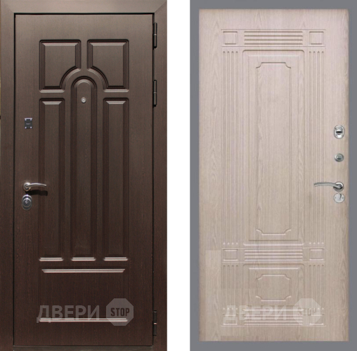 Входная металлическая Дверь Рекс (REX) Эврика FL-2 Беленый дуб в Красноармейске