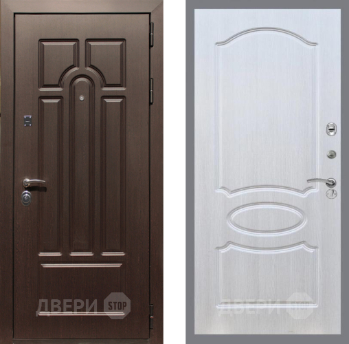 Входная металлическая Дверь Рекс (REX) Эврика FL-128 Лиственница беж в Красноармейске