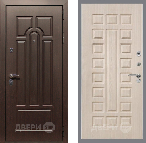 Входная металлическая Дверь Рекс (REX) Эврика FL-183 Беленый дуб в Красноармейске