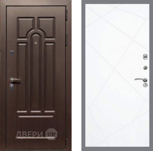 Входная металлическая Дверь Рекс (REX) Эврика FL-291 Силк Сноу в Красноармейске