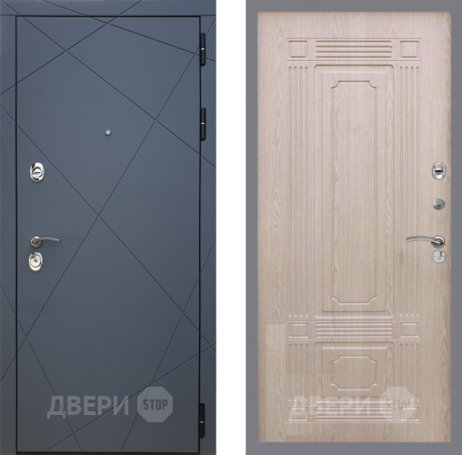 Входная металлическая Дверь Рекс (REX) 13 Силк Титан FL-2 Беленый дуб в Красноармейске