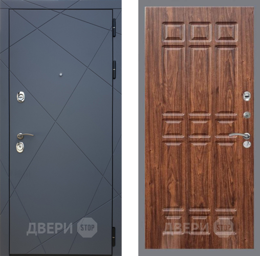 Входная металлическая Дверь Рекс (REX) 13 Силк Титан FL-33 орех тисненый в Красноармейске