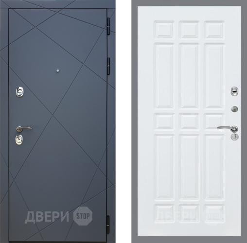 Входная металлическая Дверь Рекс (REX) 13 Силк Титан FL-33 Силк Сноу в Красноармейске