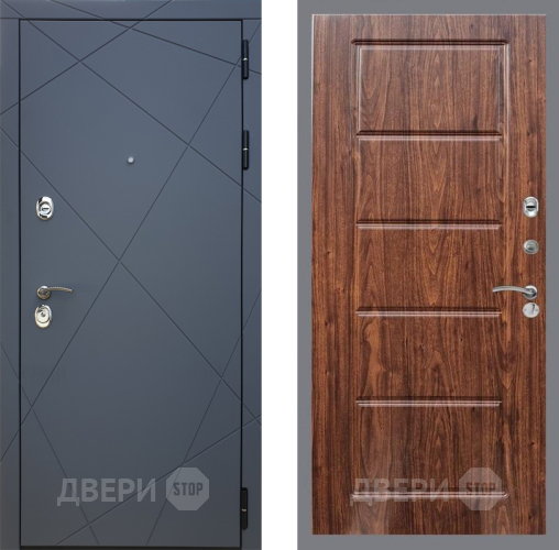 Входная металлическая Дверь Рекс (REX) 13 Силк Титан FL-39 орех тисненый в Красноармейске
