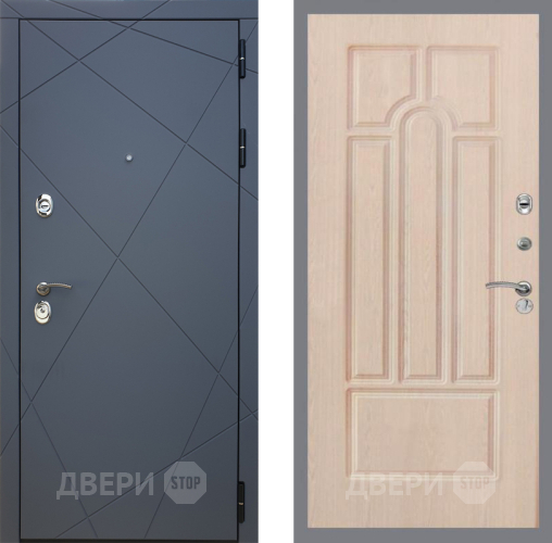 Входная металлическая Дверь Рекс (REX) 13 Силк Титан FL-58 Беленый дуб в Красноармейске