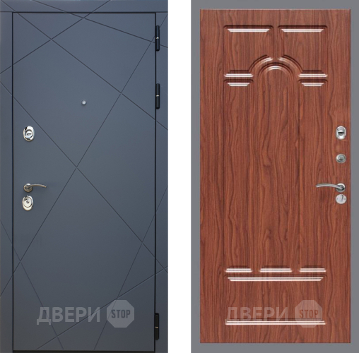 Входная металлическая Дверь Рекс (REX) 13 Силк Титан FL-58 орех тисненый в Красноармейске