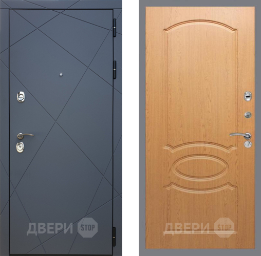 Входная металлическая Дверь Рекс (REX) 13 Силк Титан FL-128 Дуб в Красноармейске