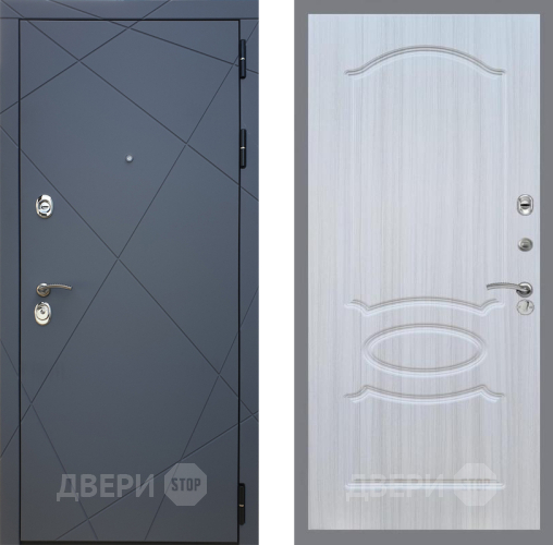 Входная металлическая Дверь Рекс (REX) 13 Силк Титан FL-128 Сандал белый в Красноармейске