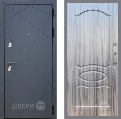 Входная металлическая Дверь Рекс (REX) 13 Силк Титан FL-128 Сандал грей в Красноармейске