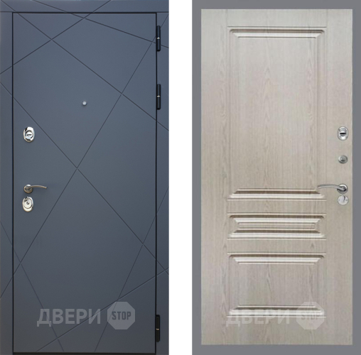 Входная металлическая Дверь Рекс (REX) 13 Силк Титан FL-243 Беленый дуб в Красноармейске